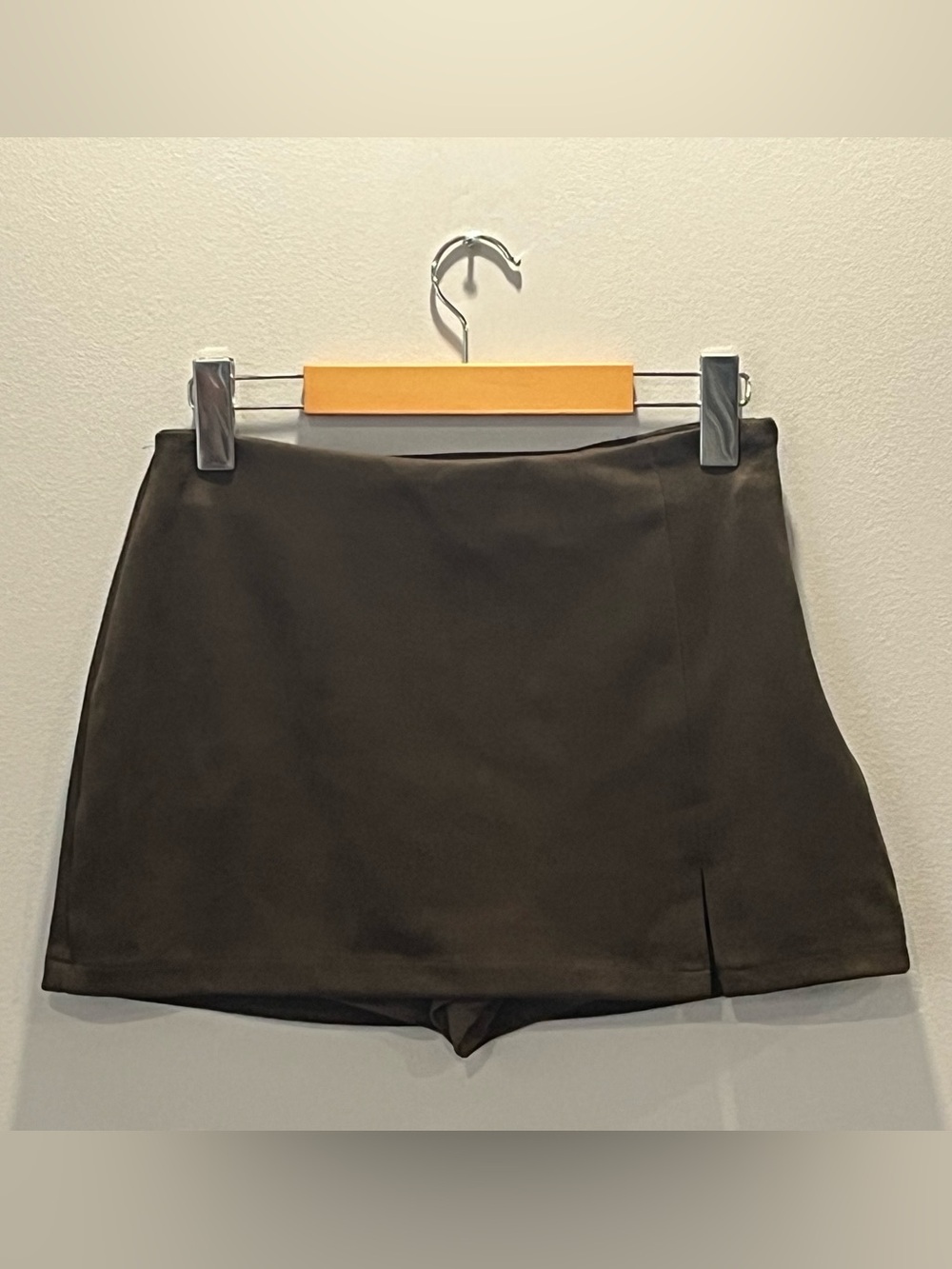 Women’s Love Tree Faux Suede Skorts In Brown Mini Skirt S/CHICO